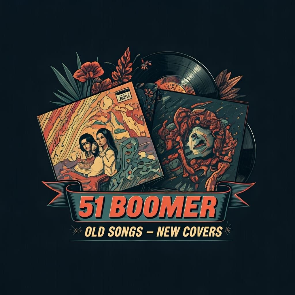 Vibrant Vinyl Records with Eclectic Album Art