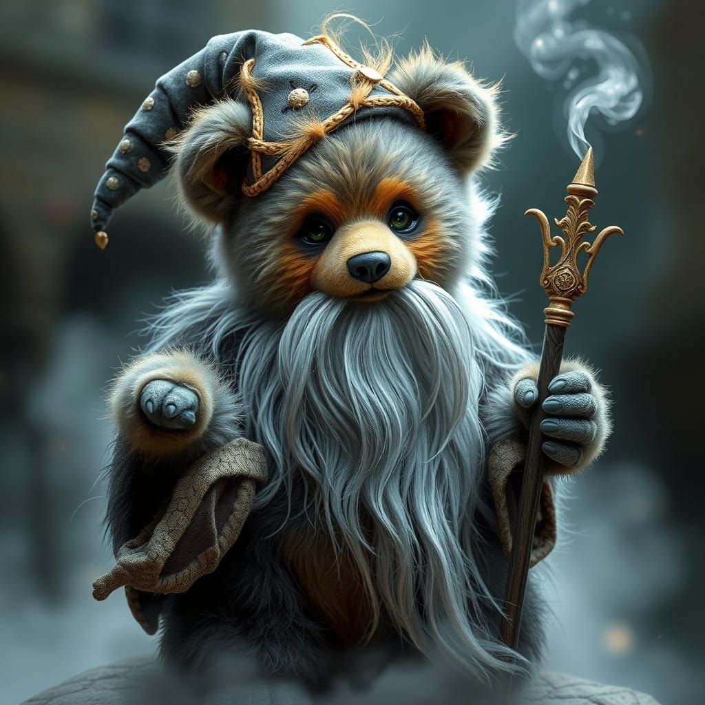 Whimsical Wizard in Ethereal Fantasy Land