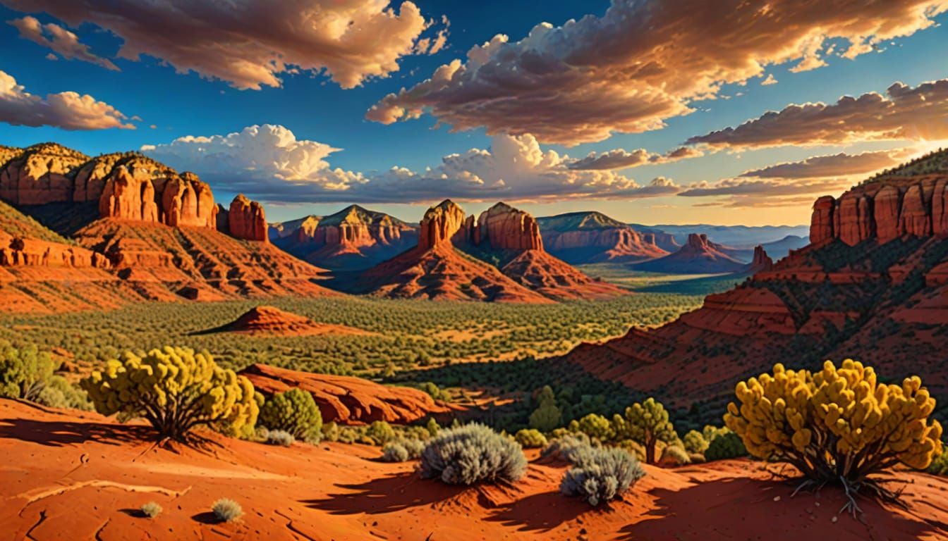 Serigraph of Sedona Desert Landscape in 4K