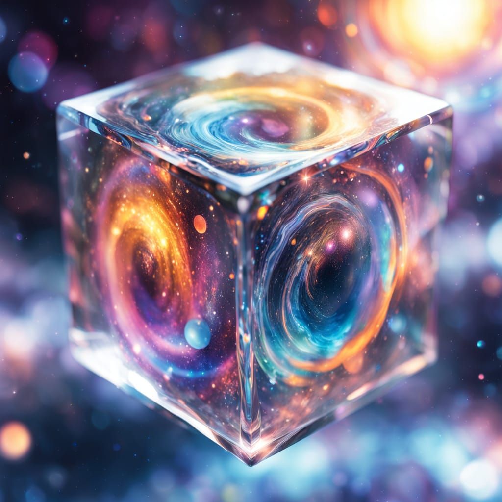 Cosmic Hologram in Glass Cube