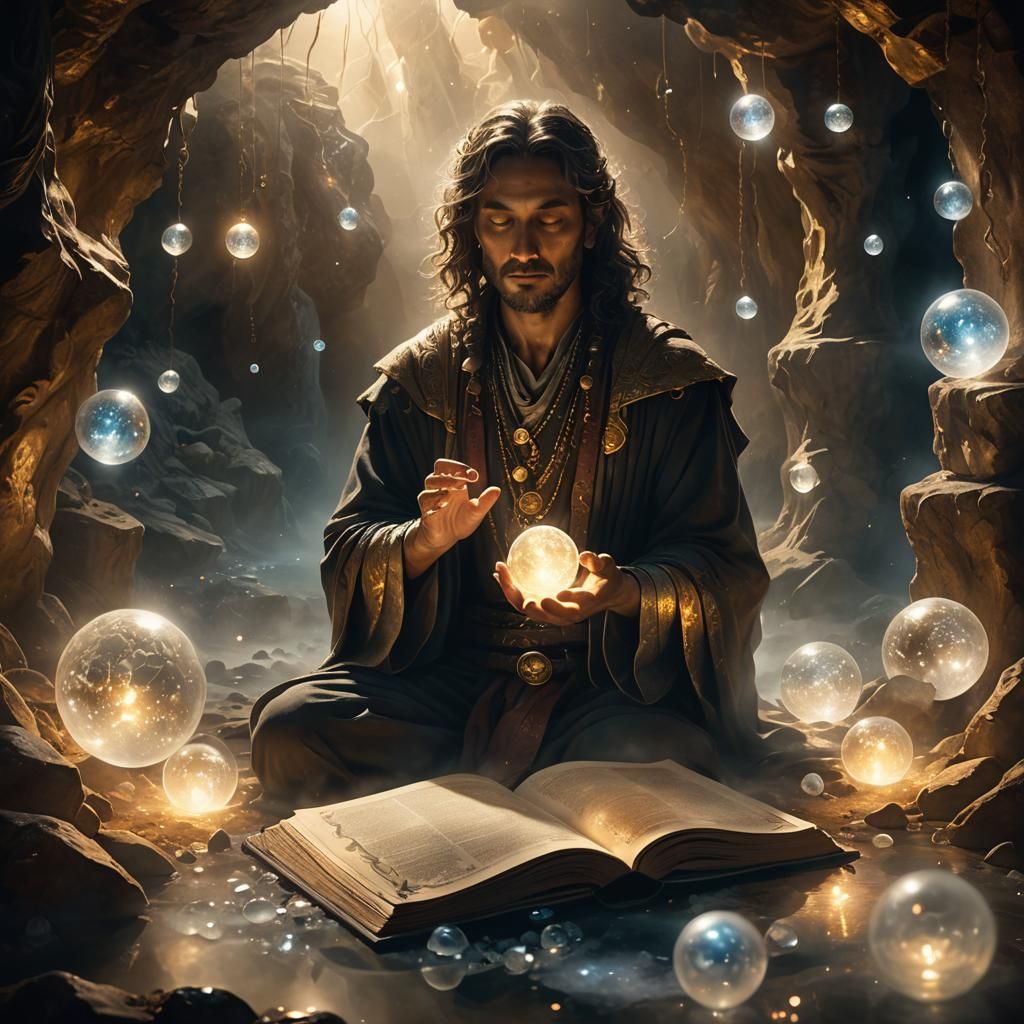 Mystical Dream Oracle in Crystal Cave