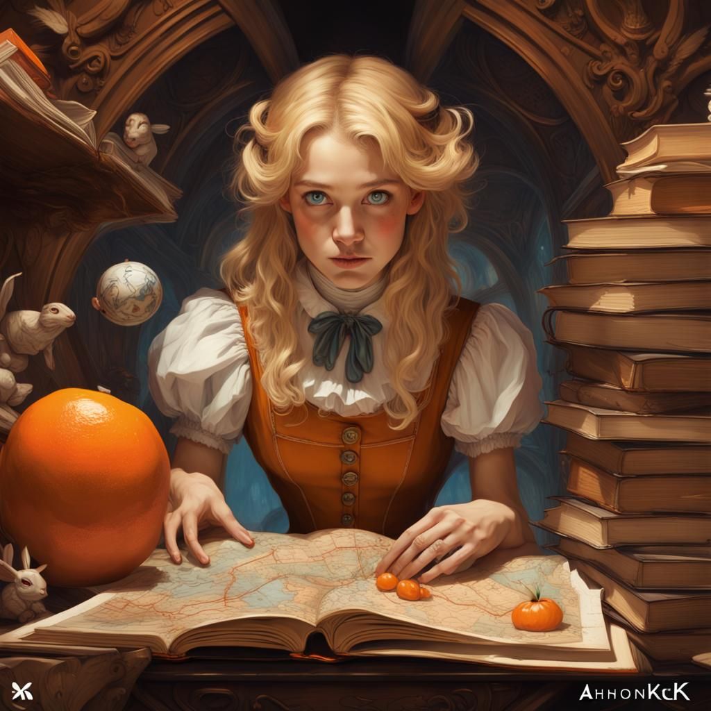 Alice in Wonderland: Renaissance-Style Rabbit Hole Descent