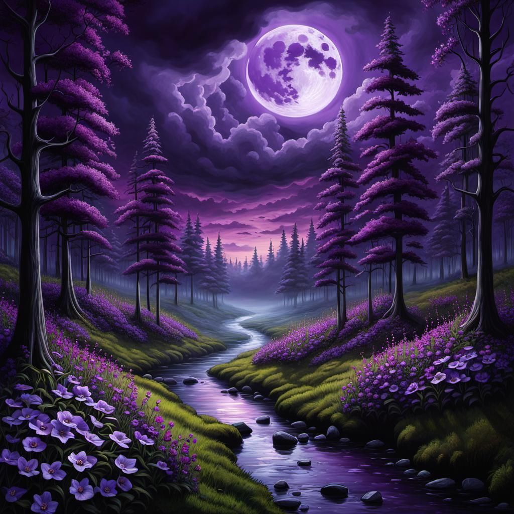 High Gothic Forest in Tim Burton Style