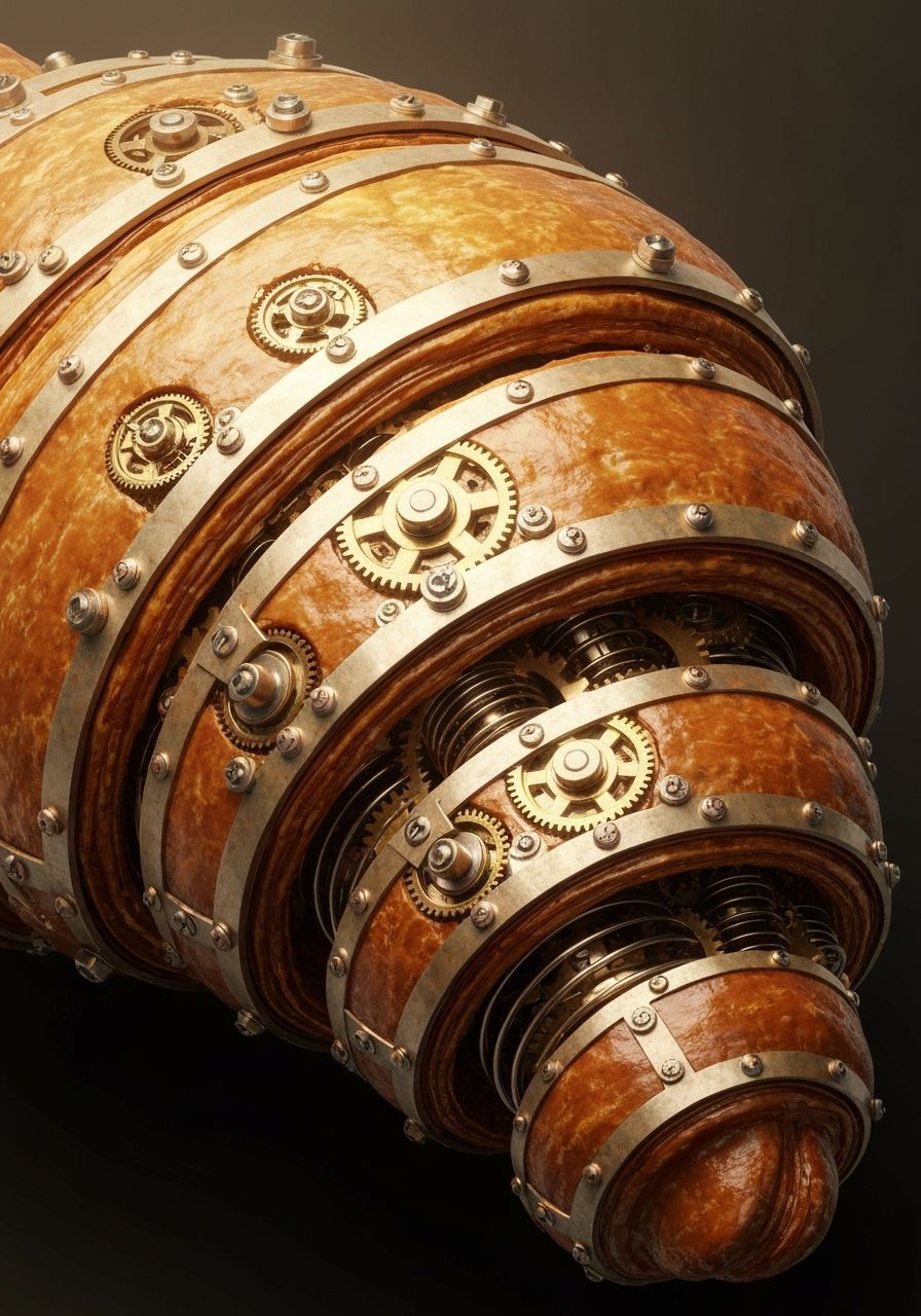 Steampunk Mechanical Croissant: A Clockwork Pastry
