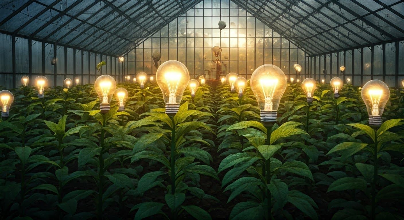 Greenhouse of Lightbulbs: Plants of Illumination