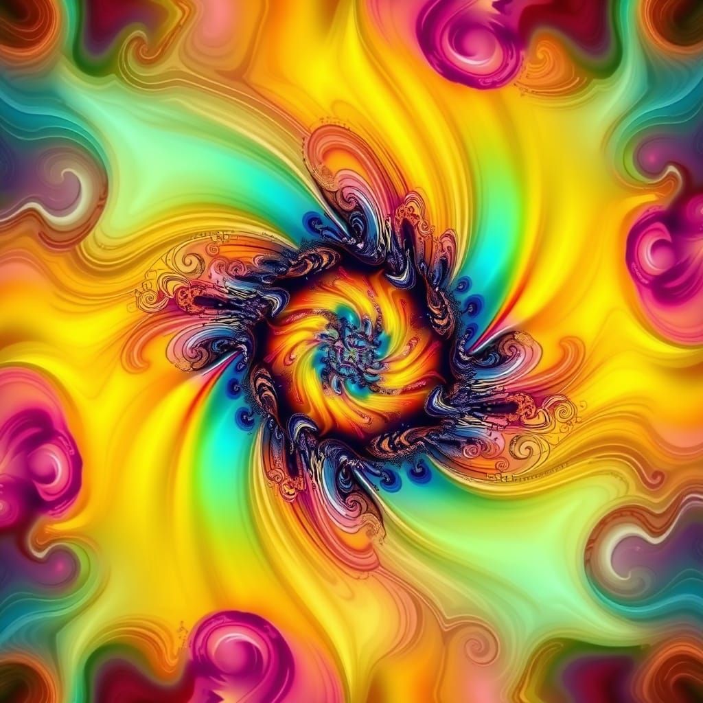 Symbiotic Harmony in Vibrant Fractal Pattern