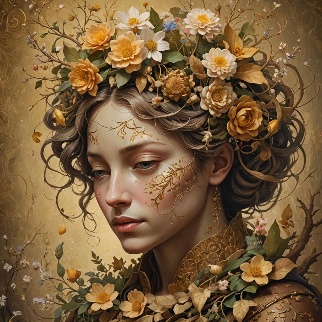 Surreal Fairytale Portrait in Dutch Master Style