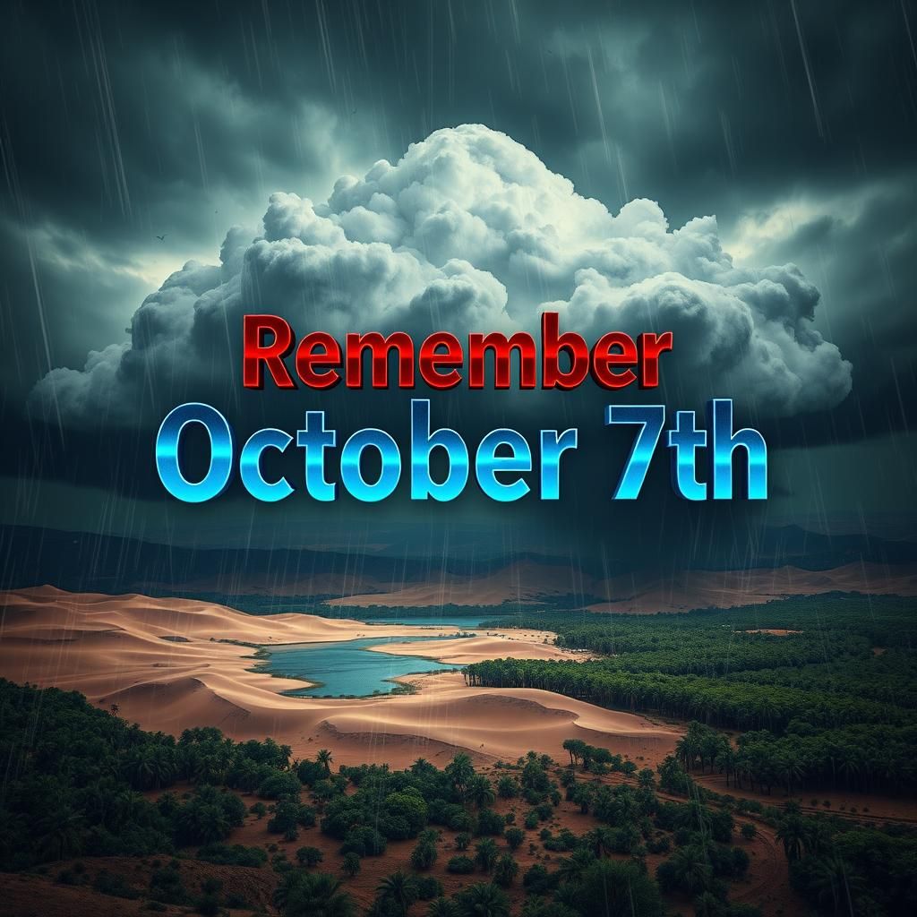 Atmospheric Sky Tears Over Israel: Remember October 7th
