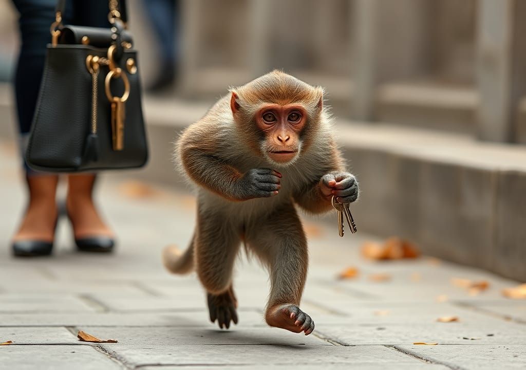 Monkey Steals Keys: A Humorous Heist