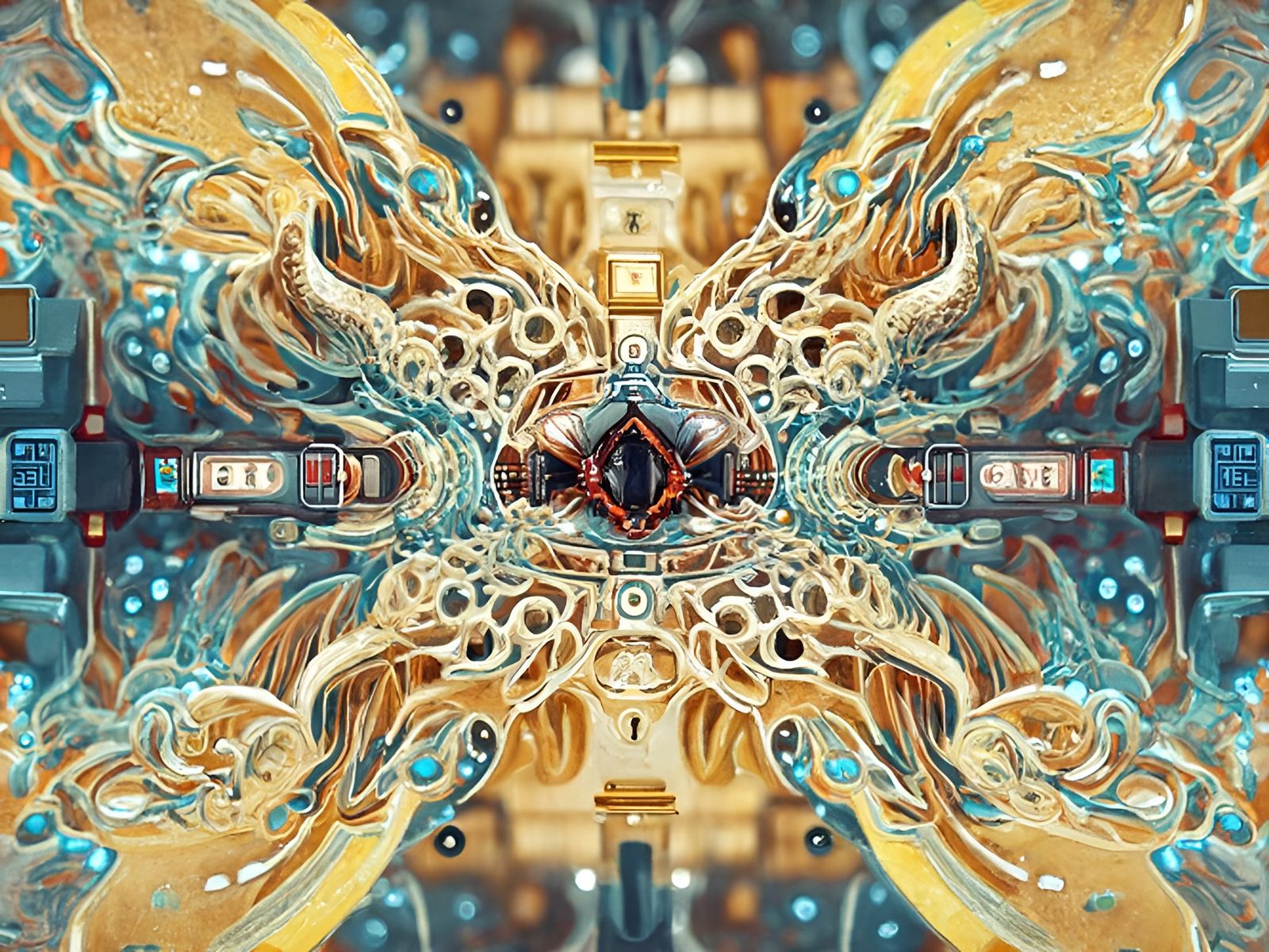 Kinetic Pointillism in Red by Mumford and Ngai