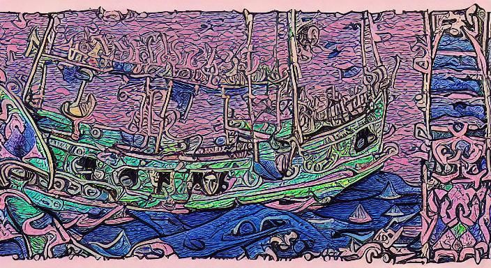 Ship of Fools: A Medieval Vision in Triadic Colors