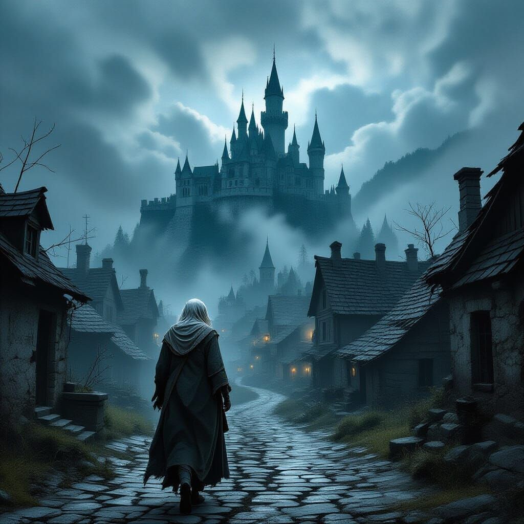 Gothic Horror: Woman Enters Decrepit Village