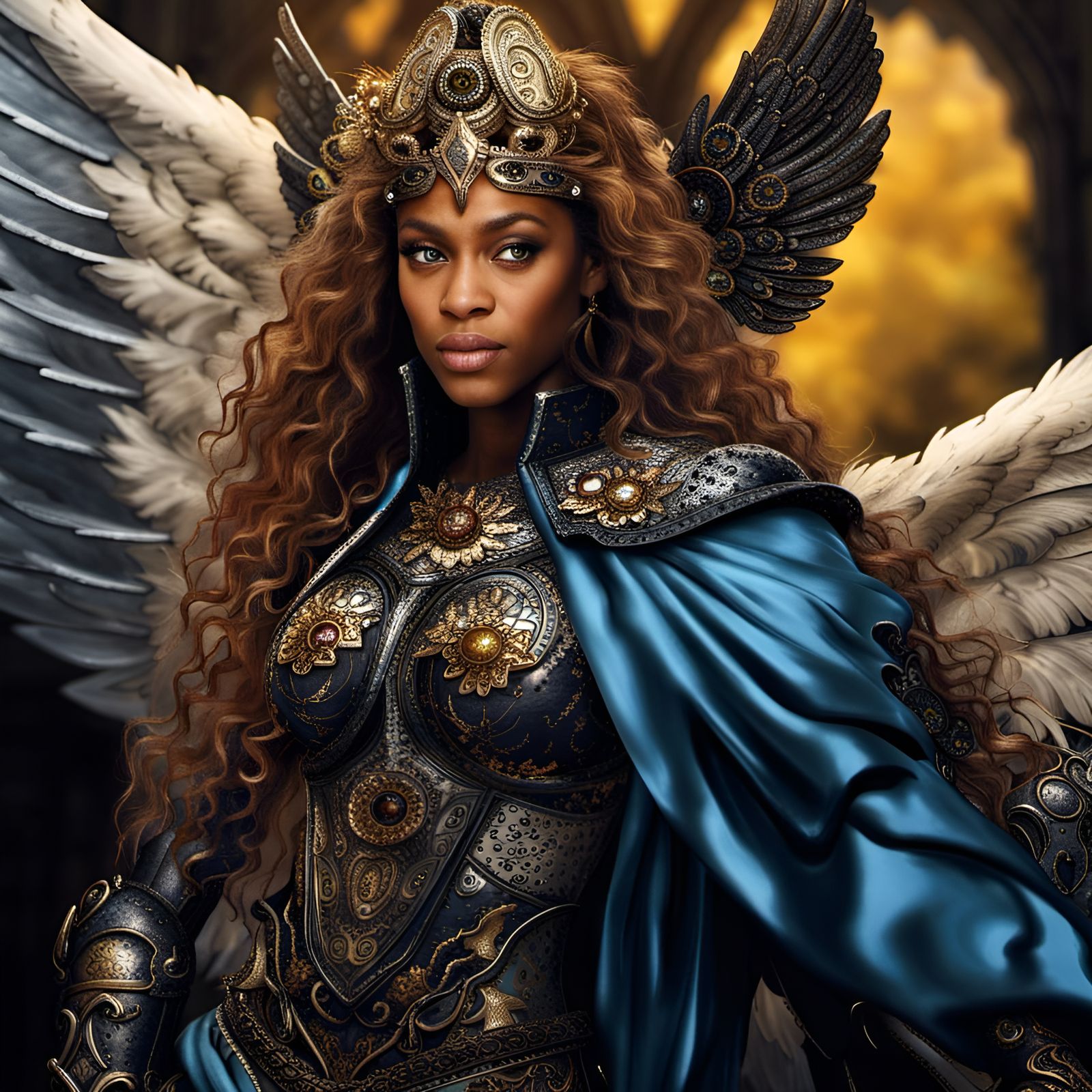 Teenage Archangel in Ornate Armor, Macro Shot