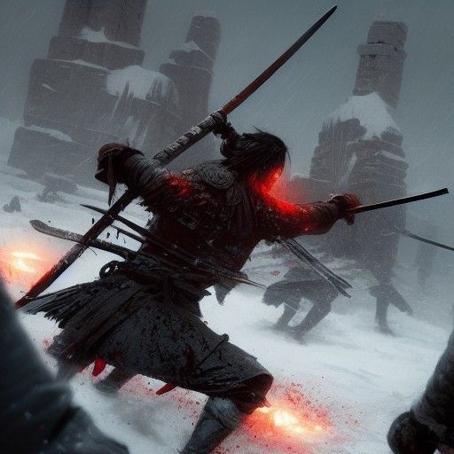 Samurai vs Barbarians: Icy Wind Battle