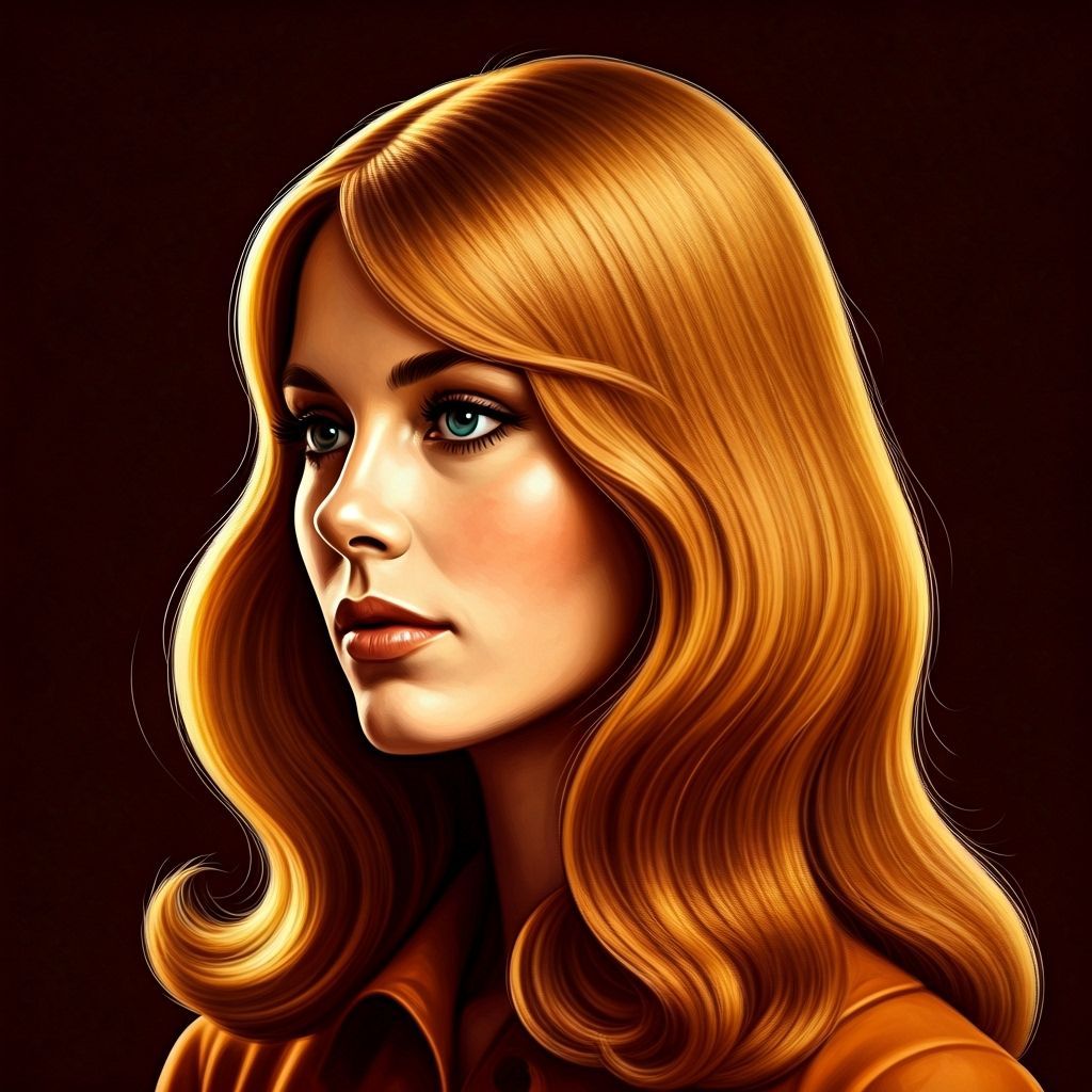 1970s Fashion Ad Illustration in Hyperrealistic Style