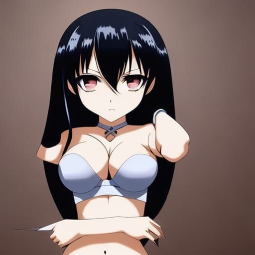 Anime Woman with Black Hair