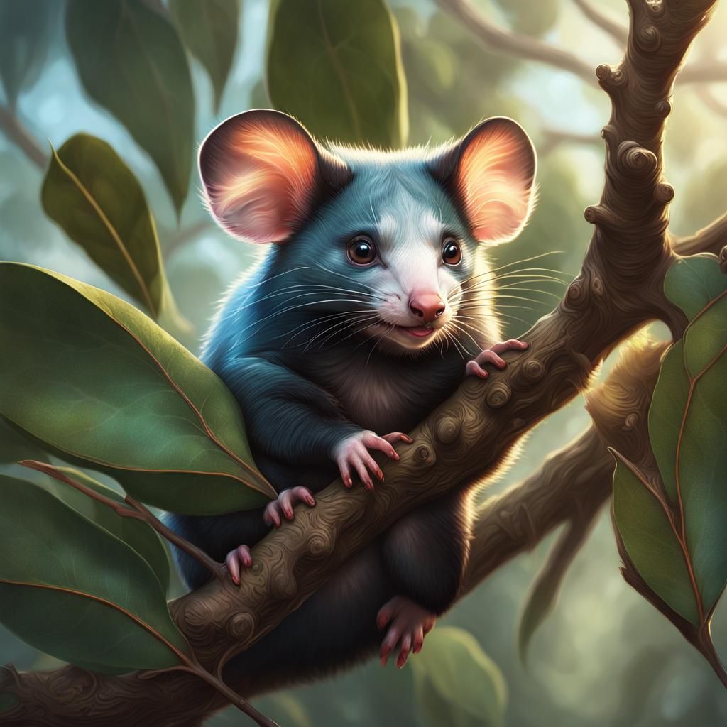 Fairy Possum Portrait in Hyperdetailed Style