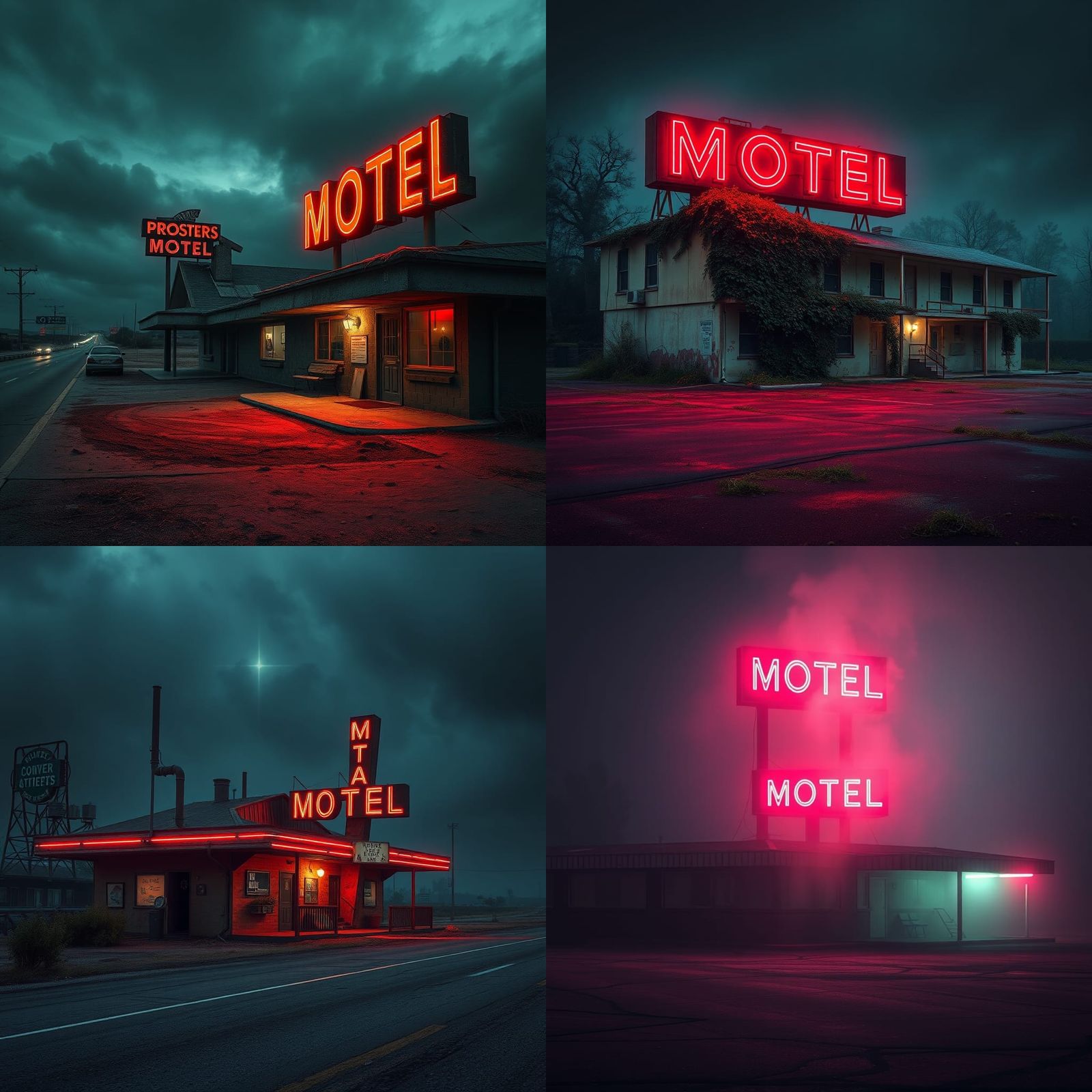 Creepy Haunted Motel in Horror Creepypasta Style