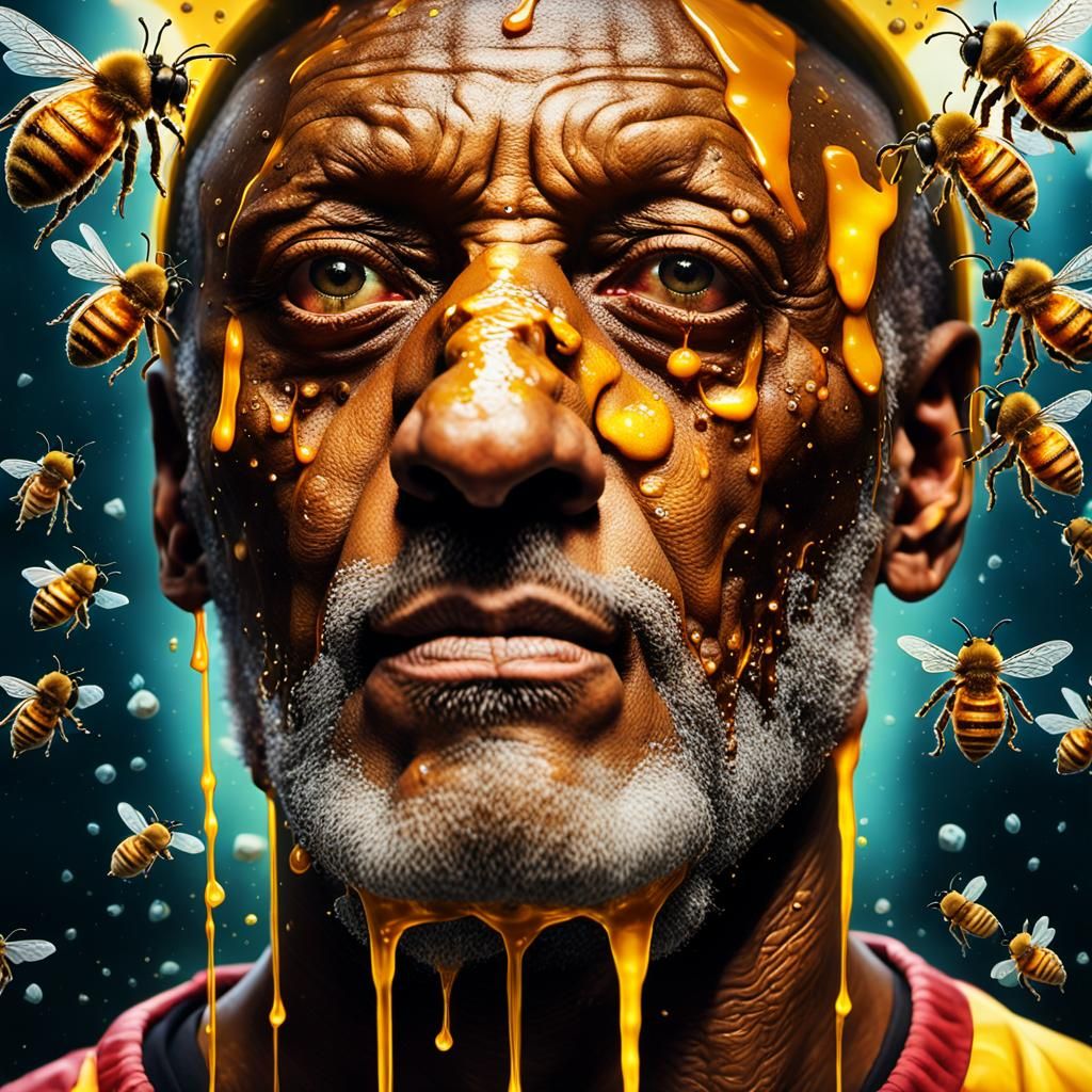 Surreal Candy Man Portrait in Gothic Horror Style