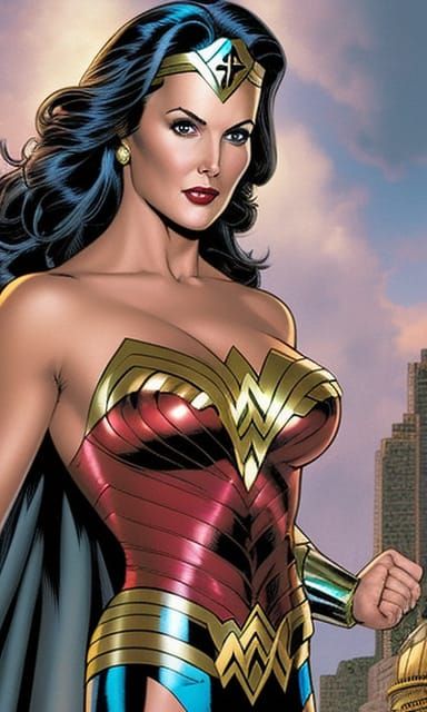 Wonder Woman Comic Book Art Illustration