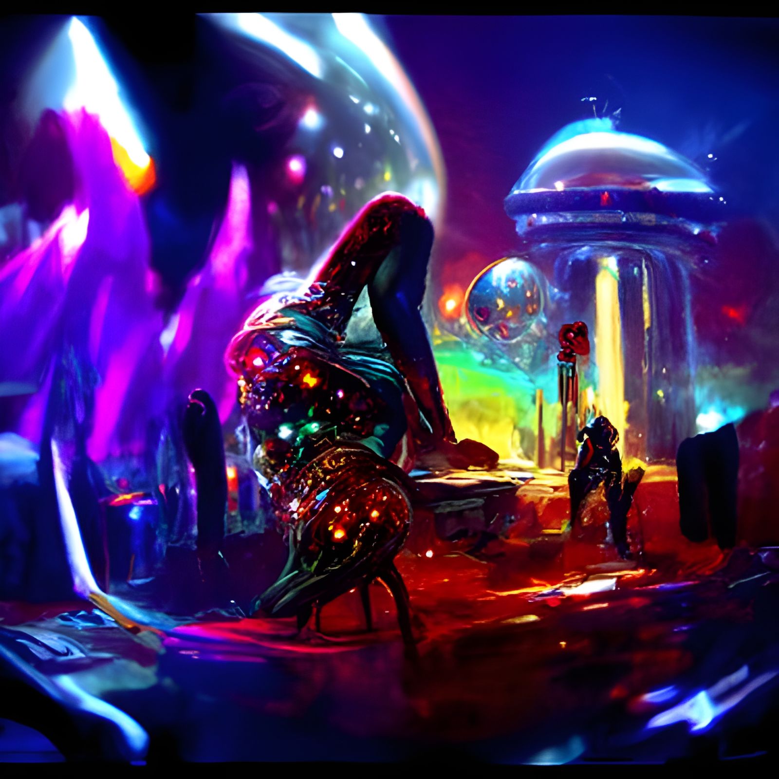 Deserted Space Casino in Retro Sci-Fi Style