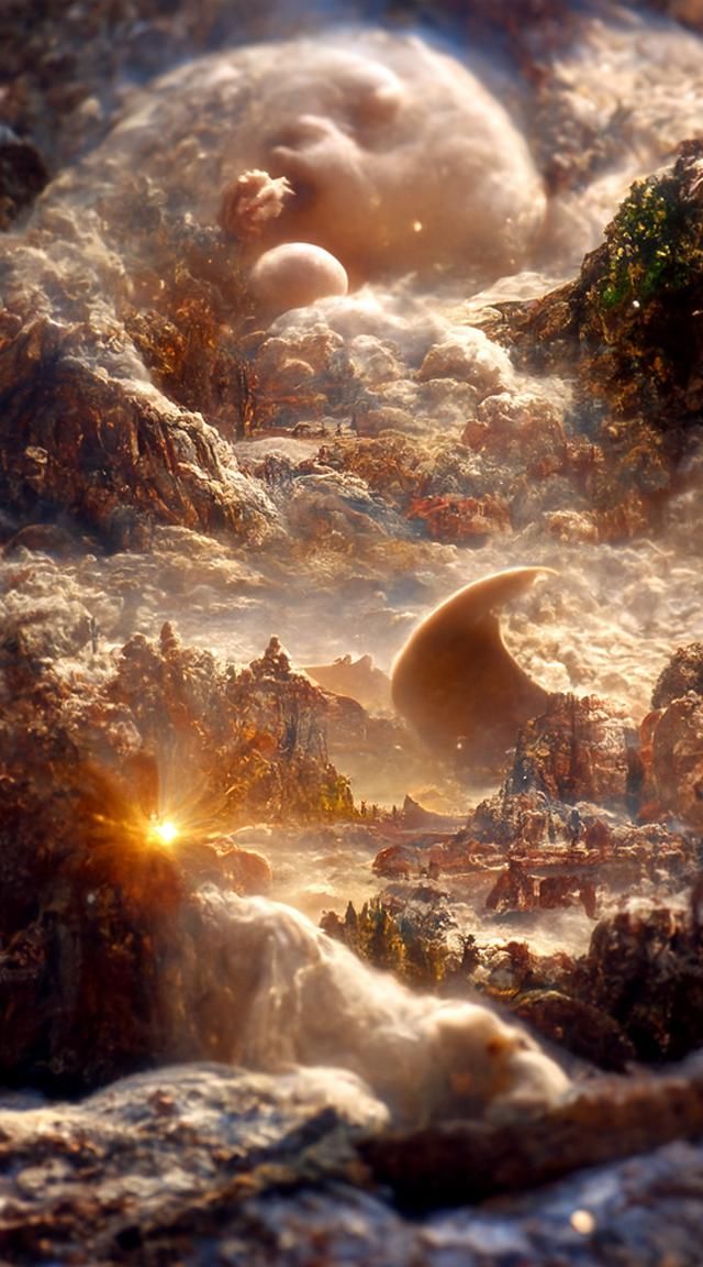 Radiant Star Birth: Hyperdetailed Photorealistic Landscape