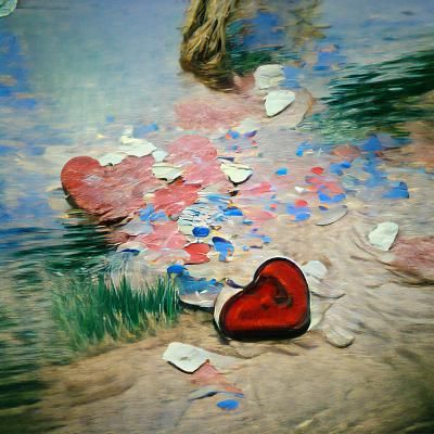 Broken Heart Impressionistic Painting