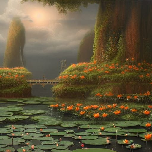 Melancholic Scene: Matte Painting in Deep Color