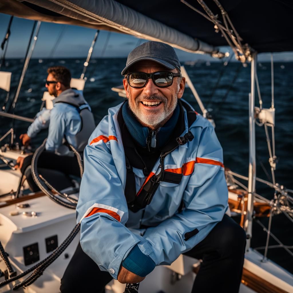 Rich Bachelor Sailing a Catamaran on High Seas