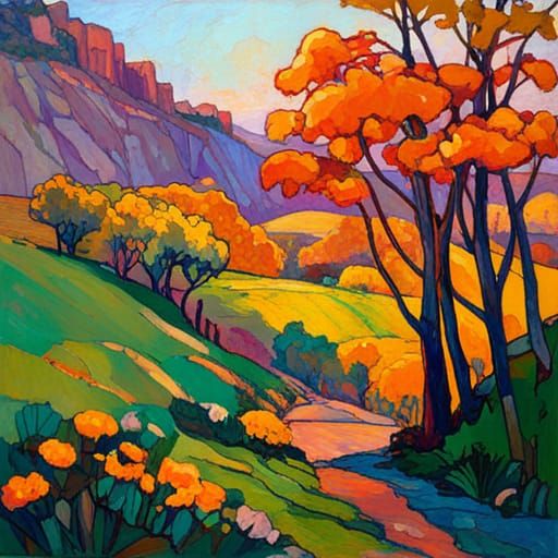 Abstract Art in Stained Glass Style with Fine Details