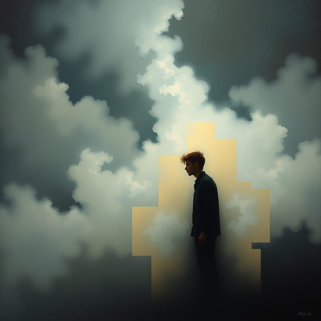 Dreamlike Surrealism in Eerie Iridescent Mist