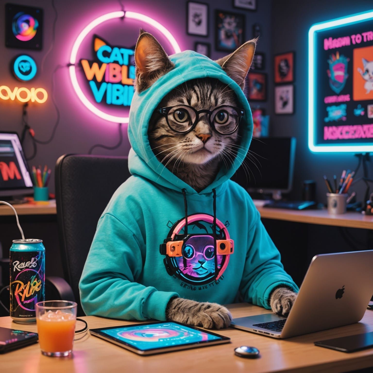 Gen Z Cat Records Video as Digital Art