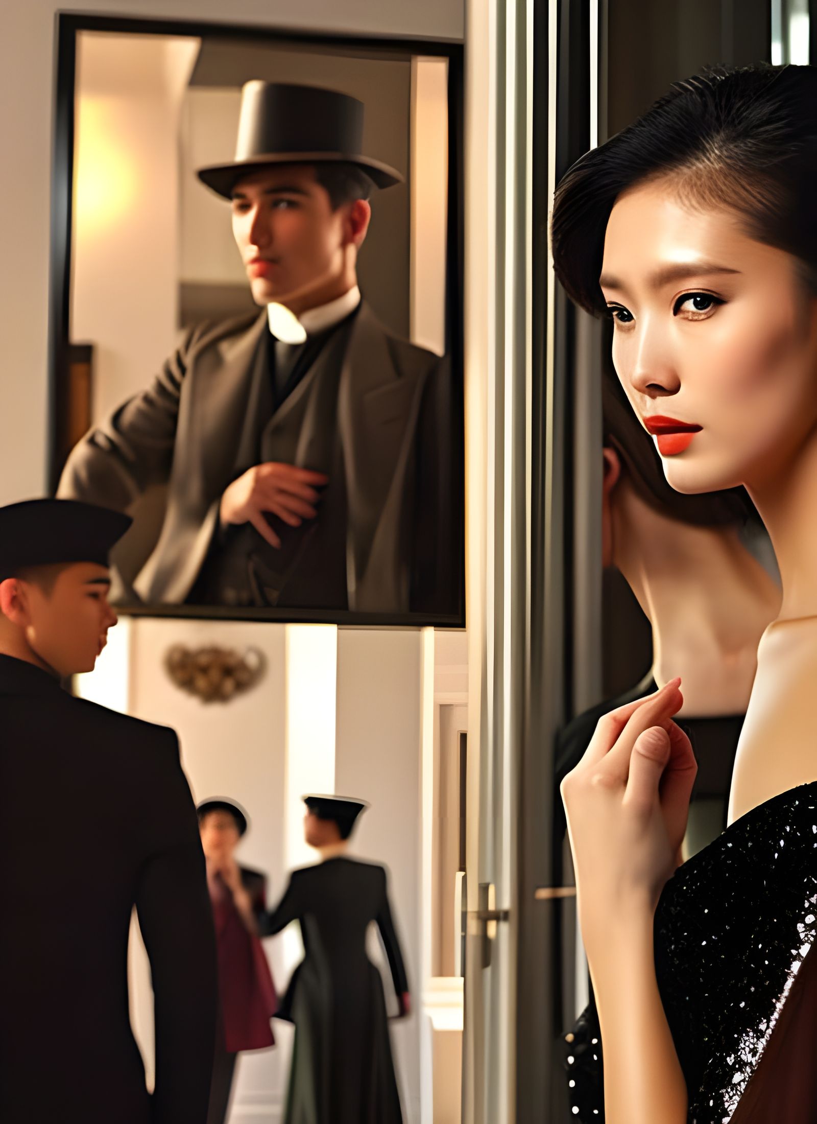 Cafe Scene: Photorealistic Portrait in Soft Light