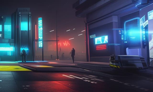Cyberpunk Police Station