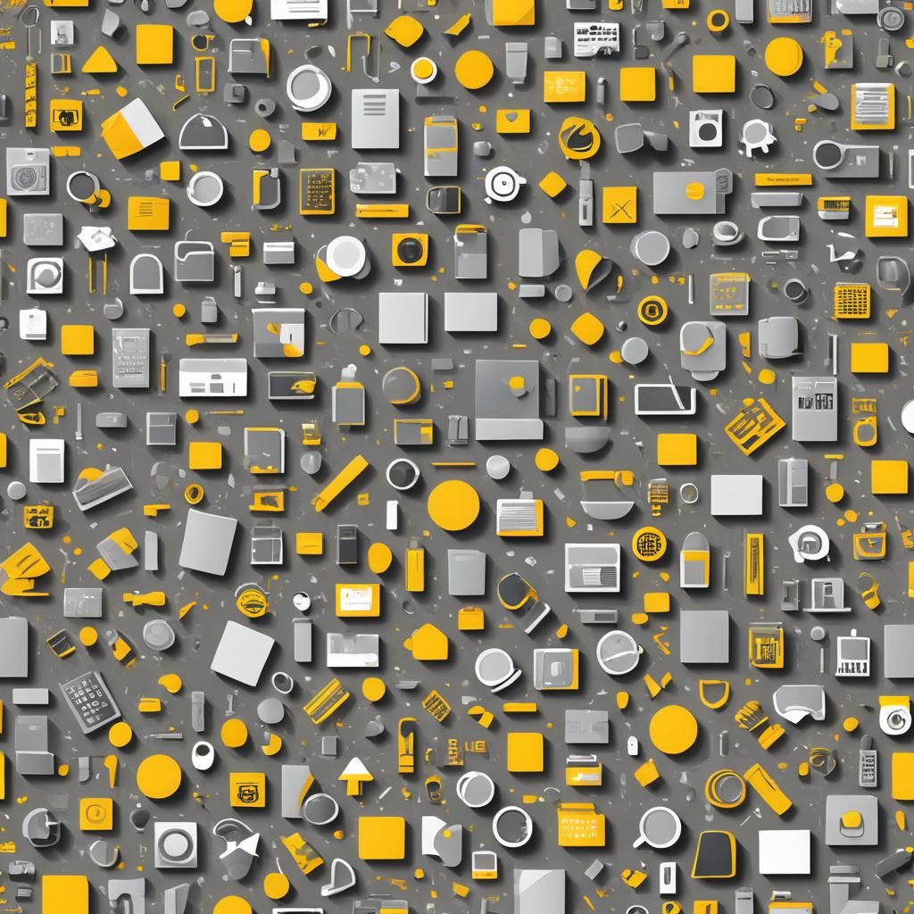 Minimalist Flat Design Display of Vector Products