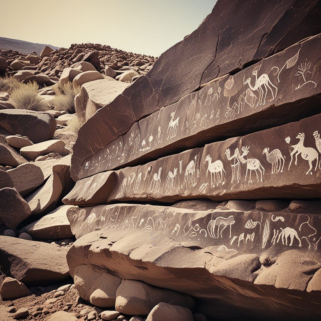 Ancient Petroglyphs in a Nevada Landscape