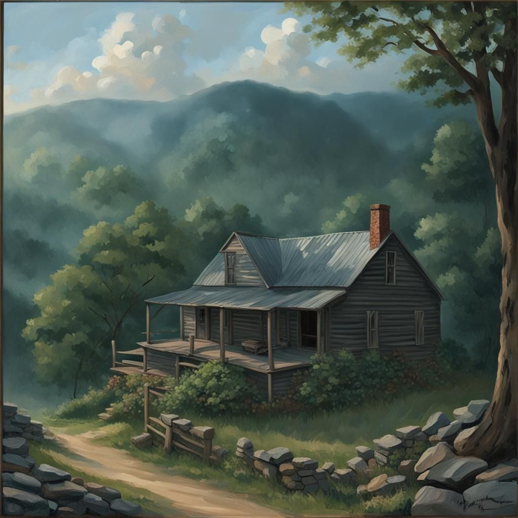 West Virginia Blue Ridge Mountains and River