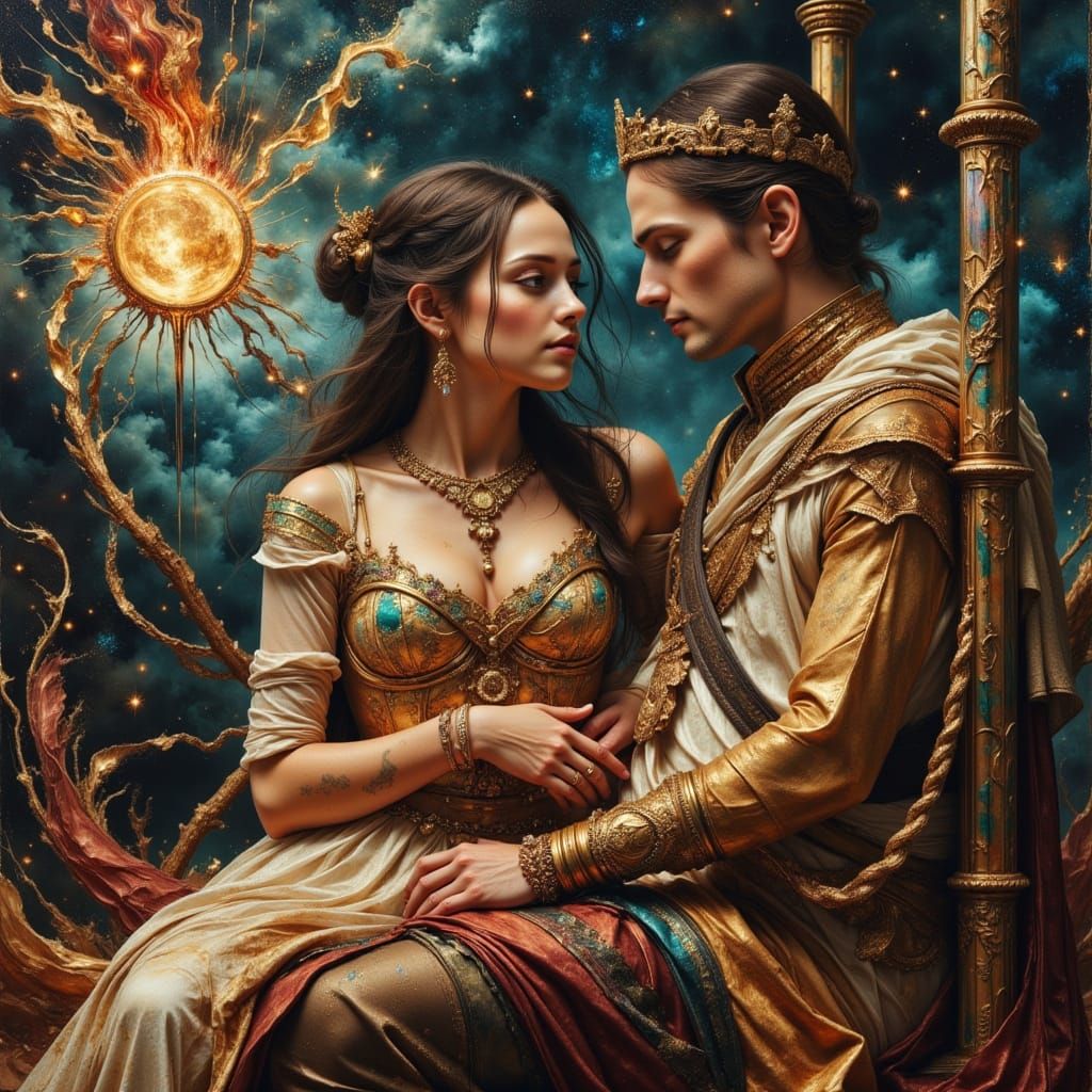 Royal Wedding in Retro Hyperrealistic Style