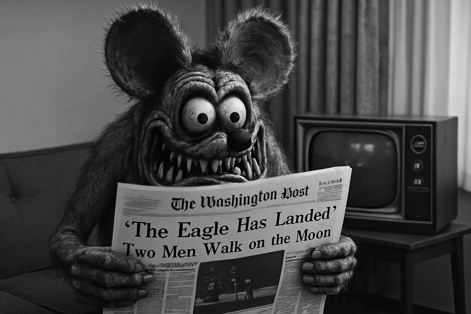 Ratfink Reads Moon Landing News