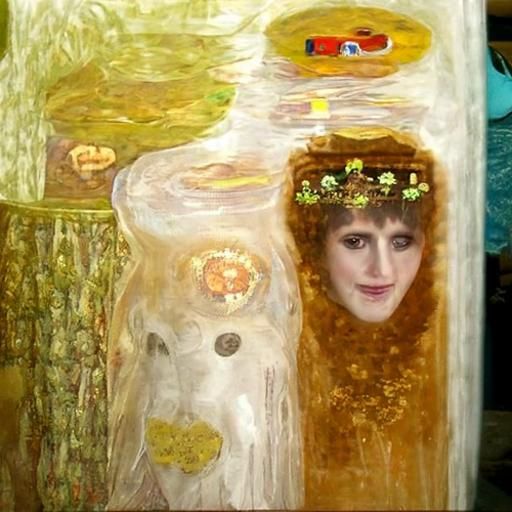 Princess Diana as Lady of the Lake, Klimt Style