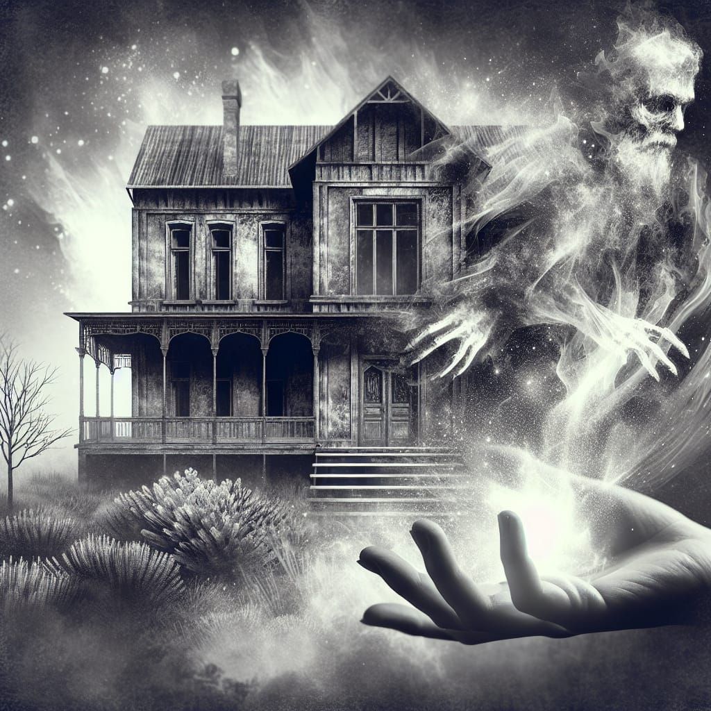 Ethereal House Endures Spectral Force: Macabre Digital Art