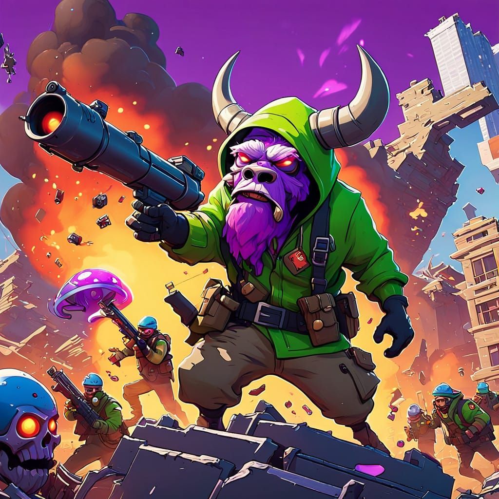 Cyberpunk Santa Dominates Fortnite-Inspired Battle