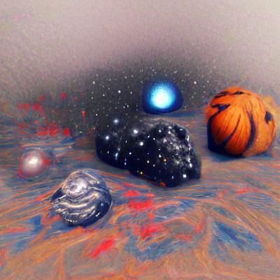 Haunted Prison Asteroid in Deep Space Illustration