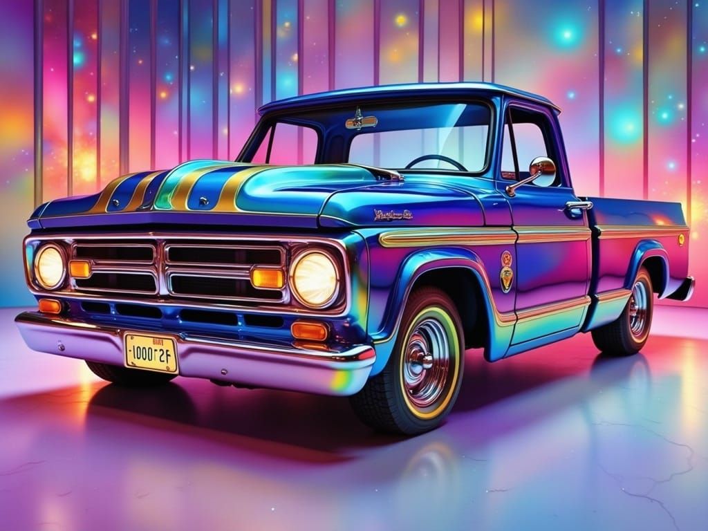 Mirror-Finish Metal Flake Paint Job in Stroboscopic Effect