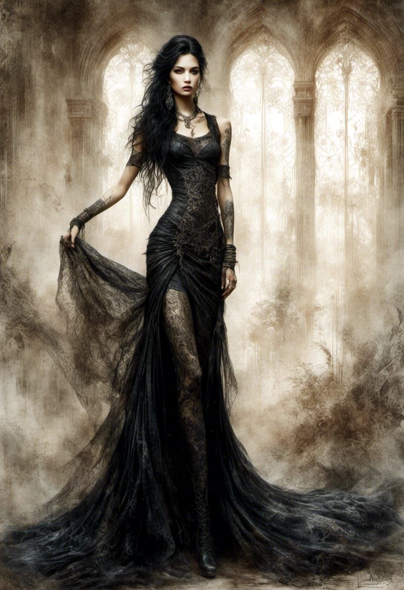 Ethereal Vixen in Leather and Lace