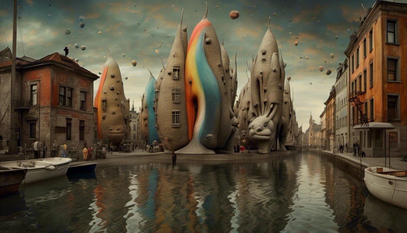 Polychromatic City Life with Alien Pets