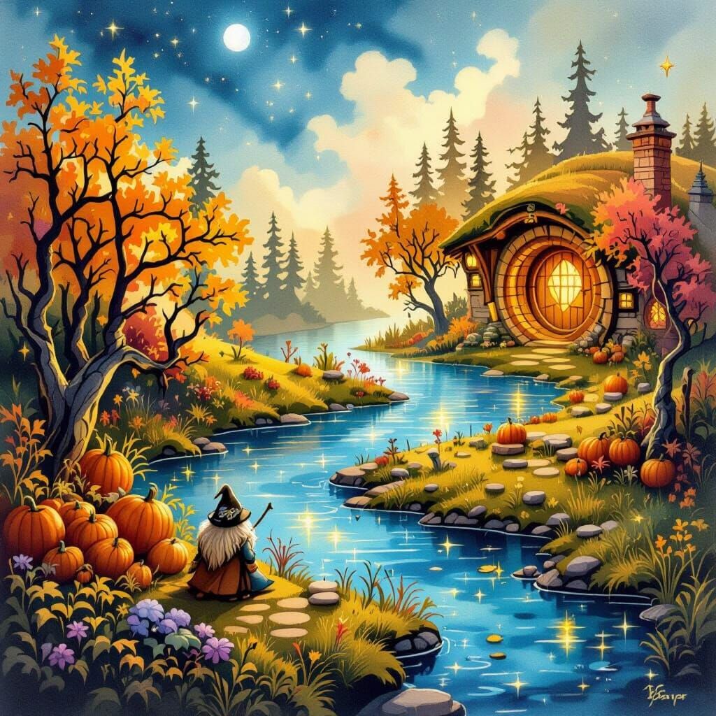 Enchanted Hobbit Hole to a Magical Forest