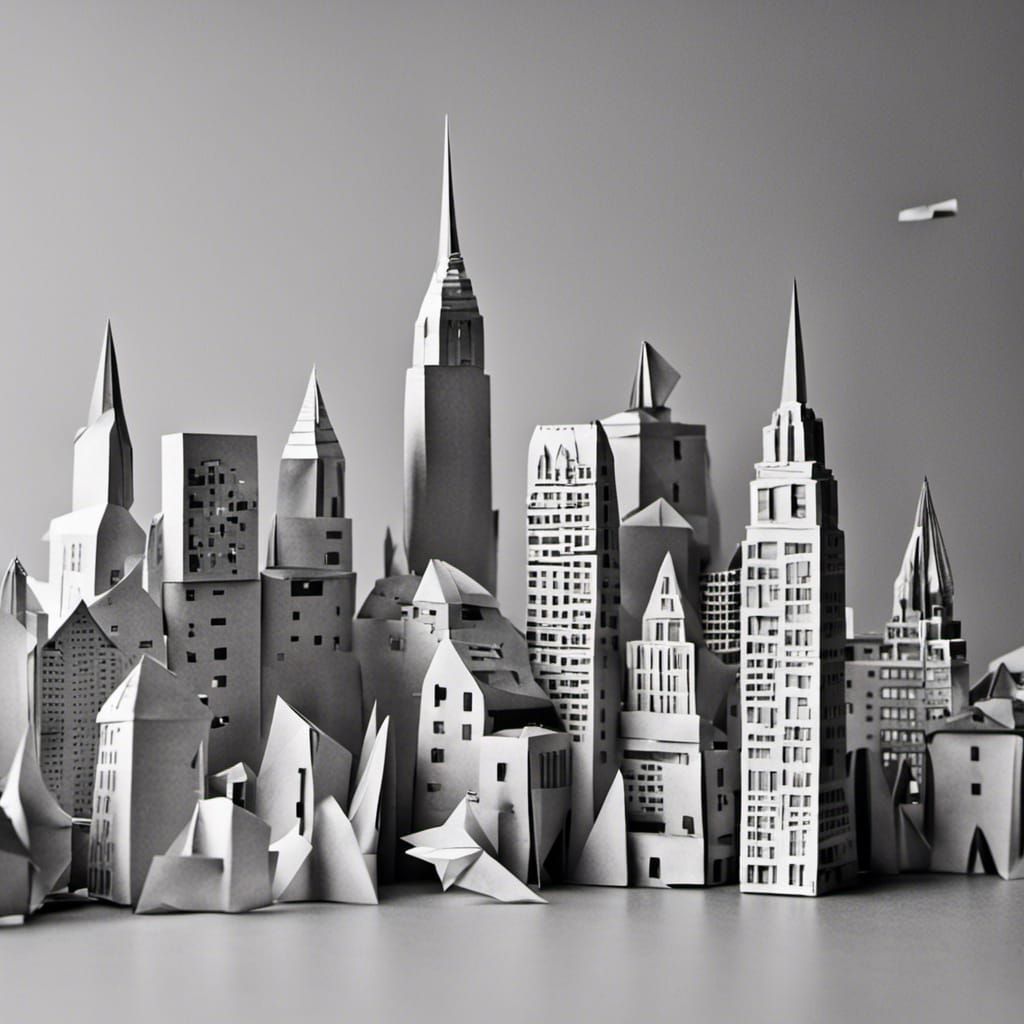 Origami New York City Skyline