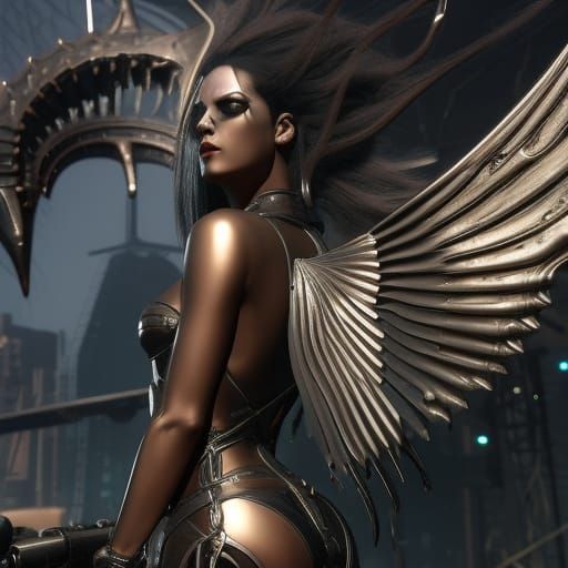 Biomechanical Angel in Giger Style