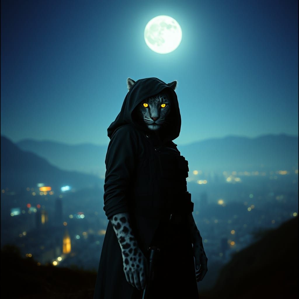 Snow Leopard Vampire in Rio, Cinematic Film Still